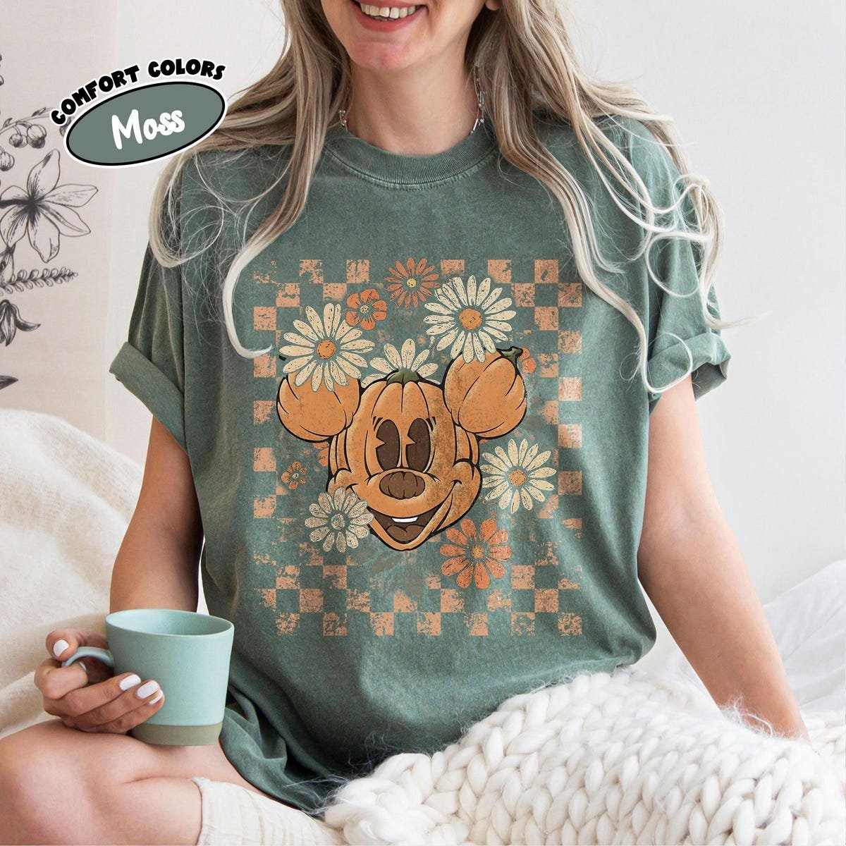 Mickey Minnie Pumpkin Shirt Disney Halloween Couples Tee 2025