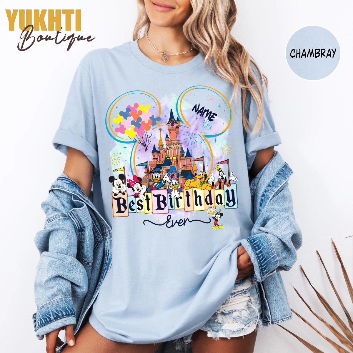 Mickey and Friends Birthday Shirt Custom Disney Family Trip Tee