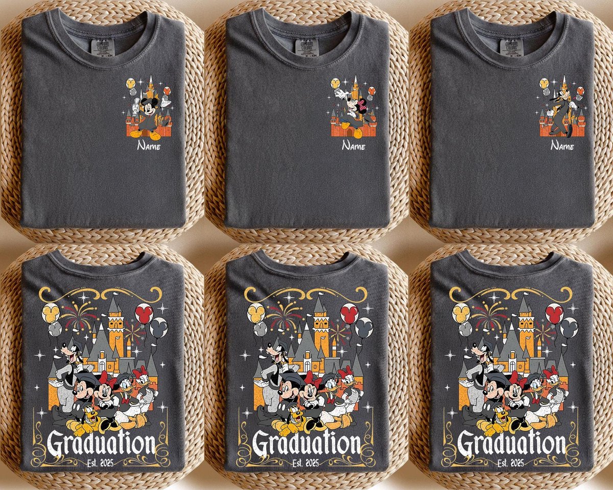 Mickey and Friends Graduation Shirt Personalized Disney Tee 2025