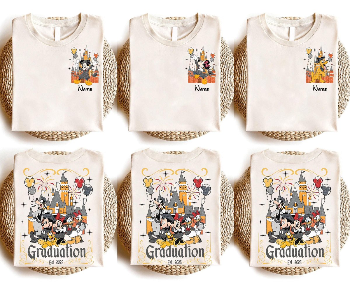 Mickey and Friends Graduation Shirt Personalized Disney Tee 2025
