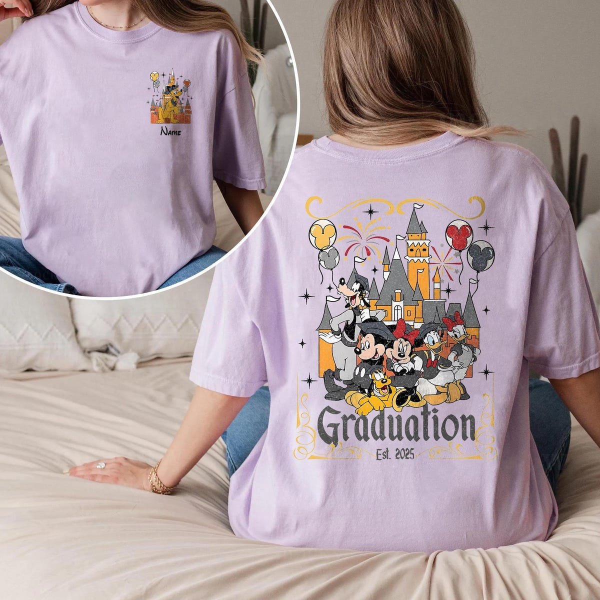 Mickey and Friends Graduation Shirt Personalized Disney Tee 2025