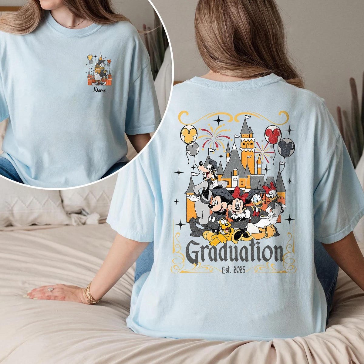 Mickey and Friends Graduation Shirt Personalized Disney Tee 2025