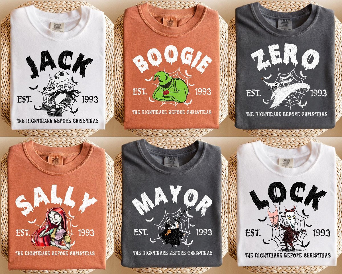 Nightmare Before Christmas Disney Halloween Shirt Family Matching