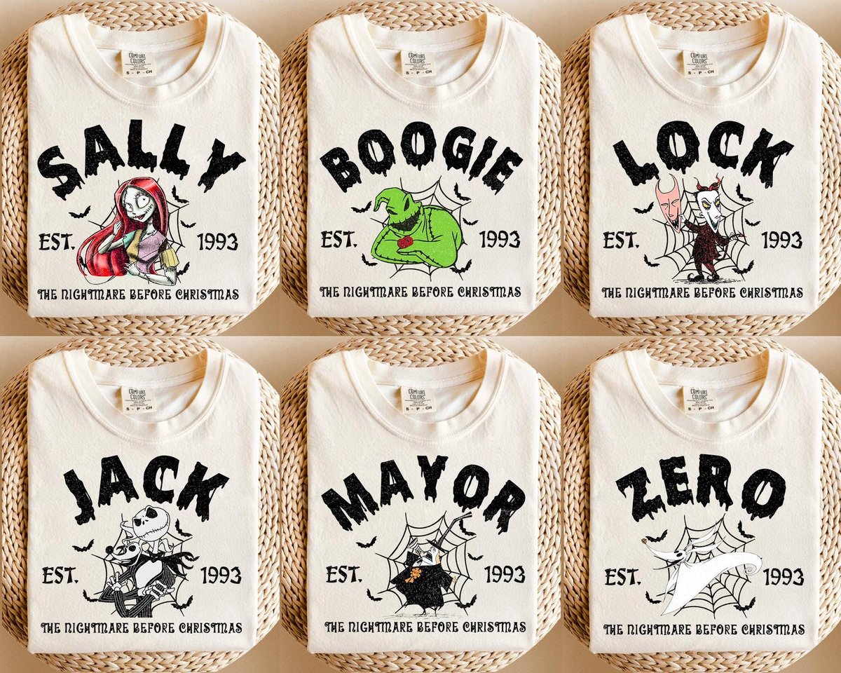 Nightmare Before Christmas Disney Halloween Shirt Family Matching