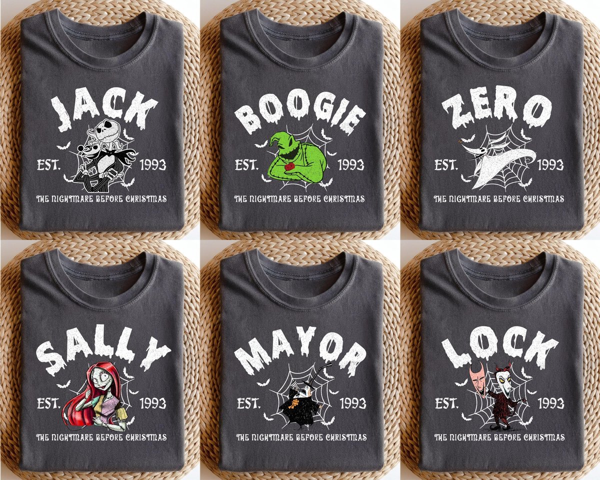 Nightmare Before Christmas Disney Halloween Shirt Family Matching
