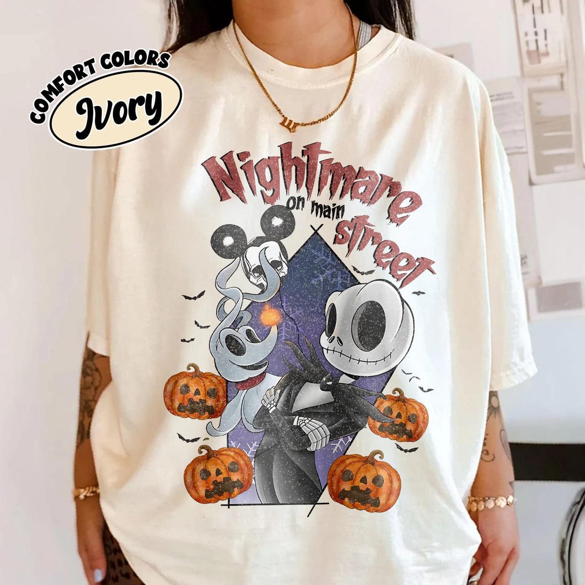 Nightmare Main Street Shirt Halloween Disney Tee Jack Skellington