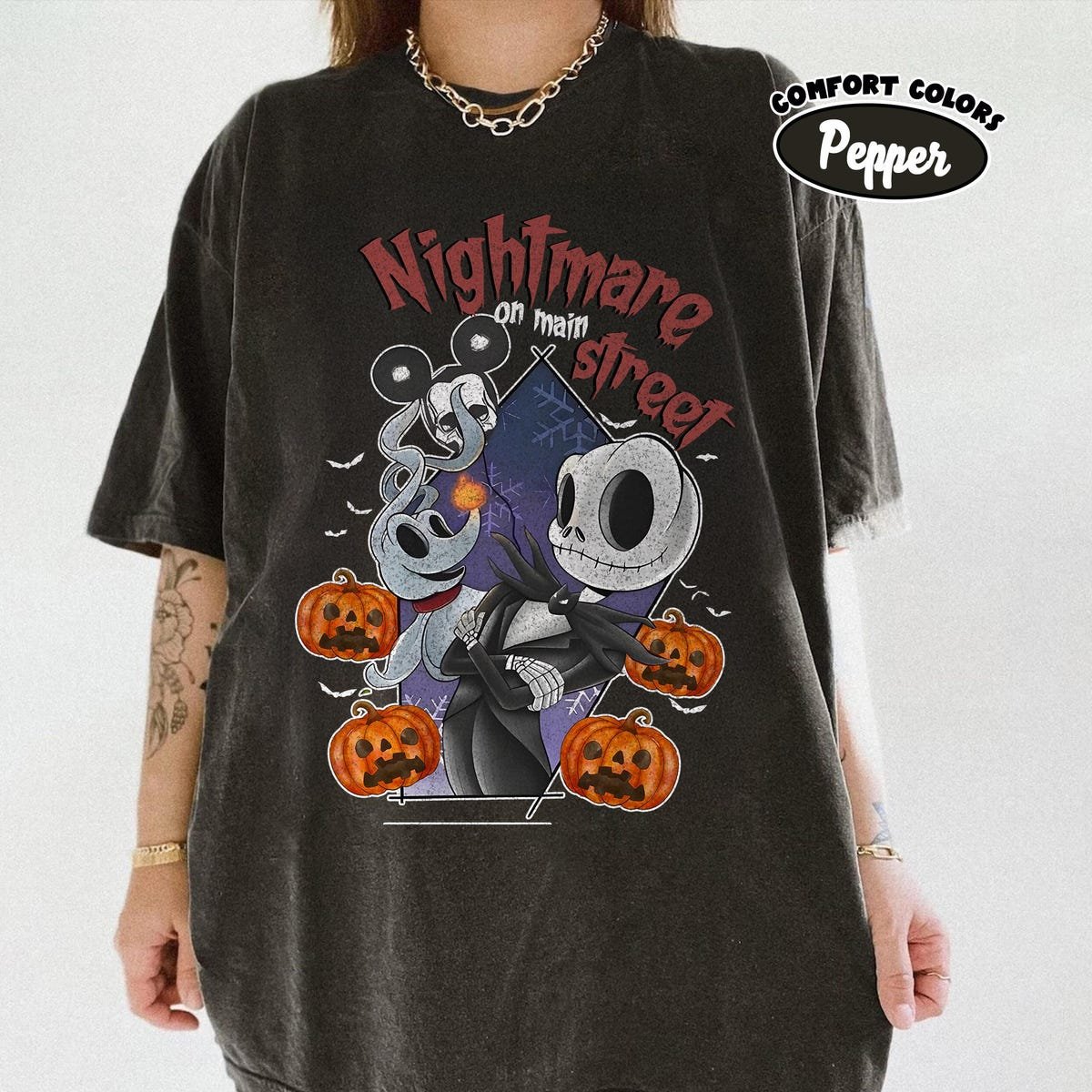Nightmare Main Street Shirt Halloween Disney Tee Jack Skellington