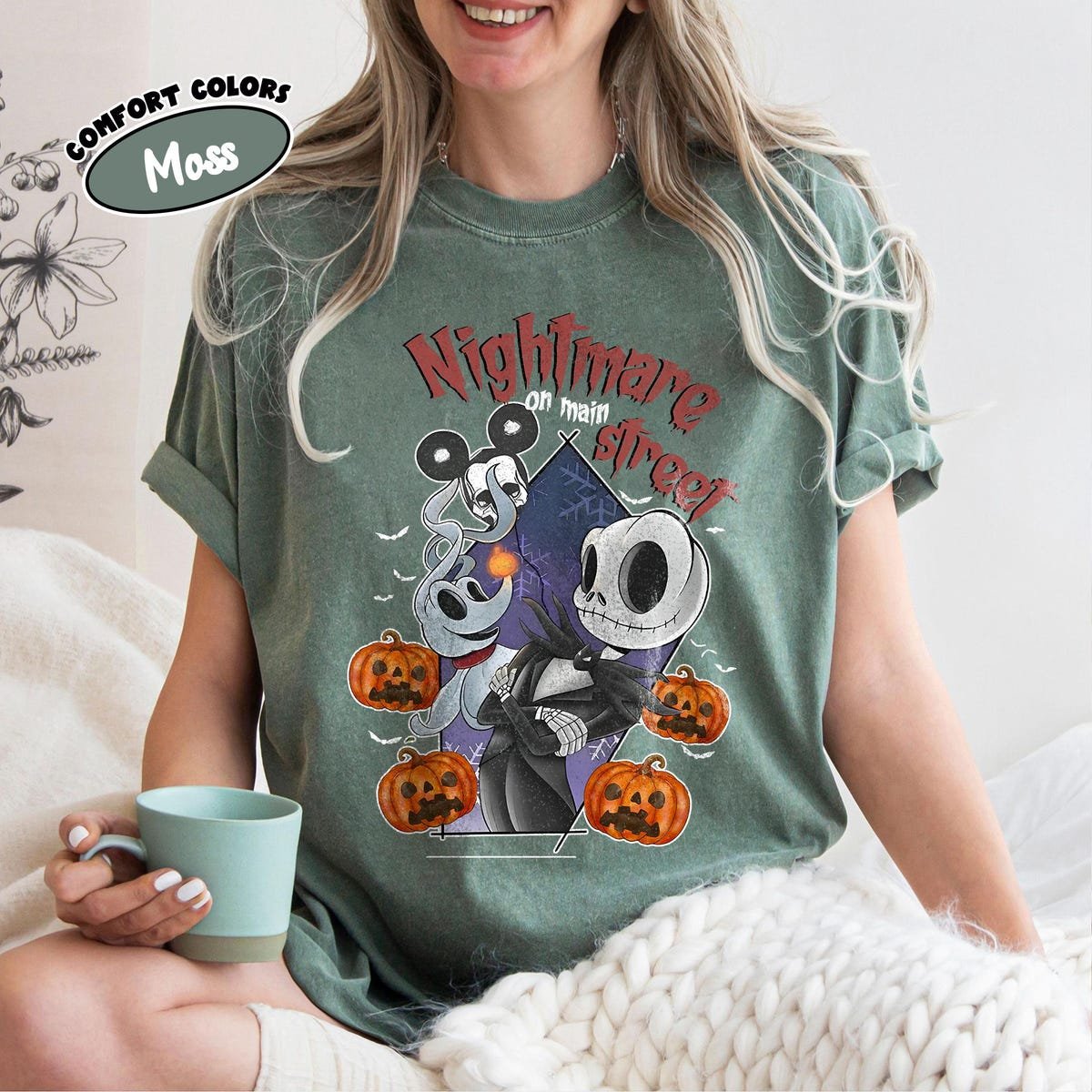Nightmare Main Street Shirt Halloween Disney Tee Jack Skellington
