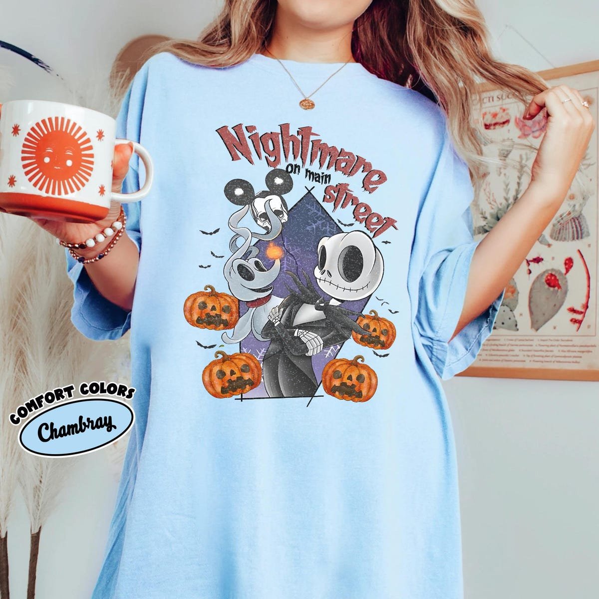 Nightmare Main Street Shirt Halloween Disney Tee Jack Skellington