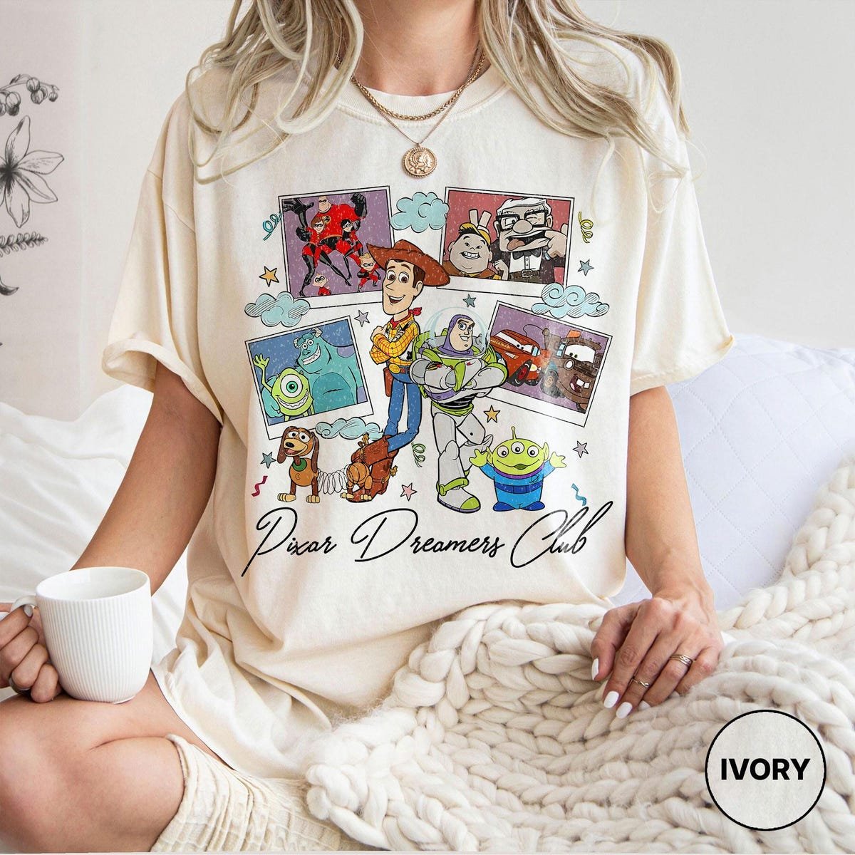 Pixar Dreamers Club Shirt Toy Story Pixar Characters Tee