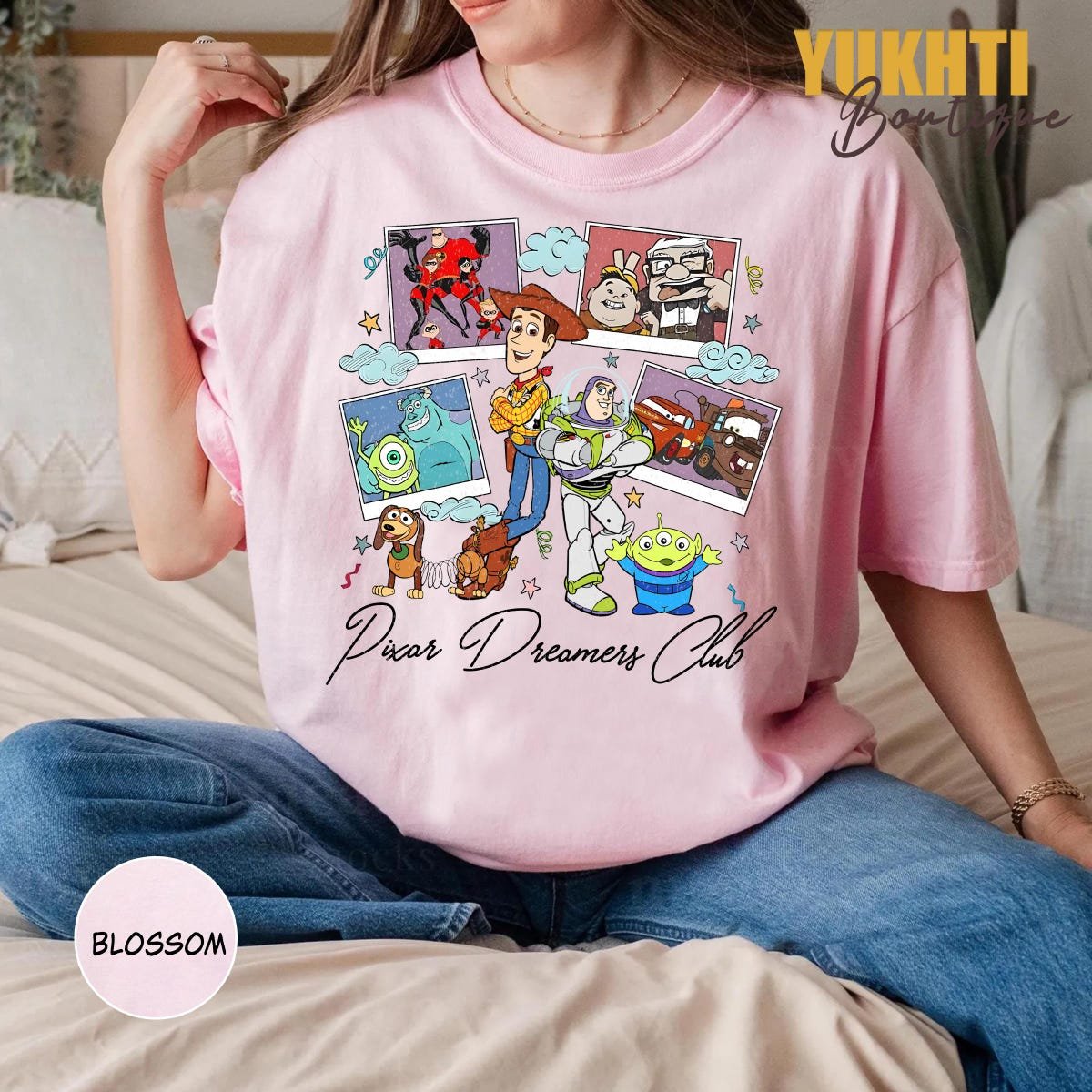 Pixar Dreamers Club Shirt Toy Story Pixar Characters Tee