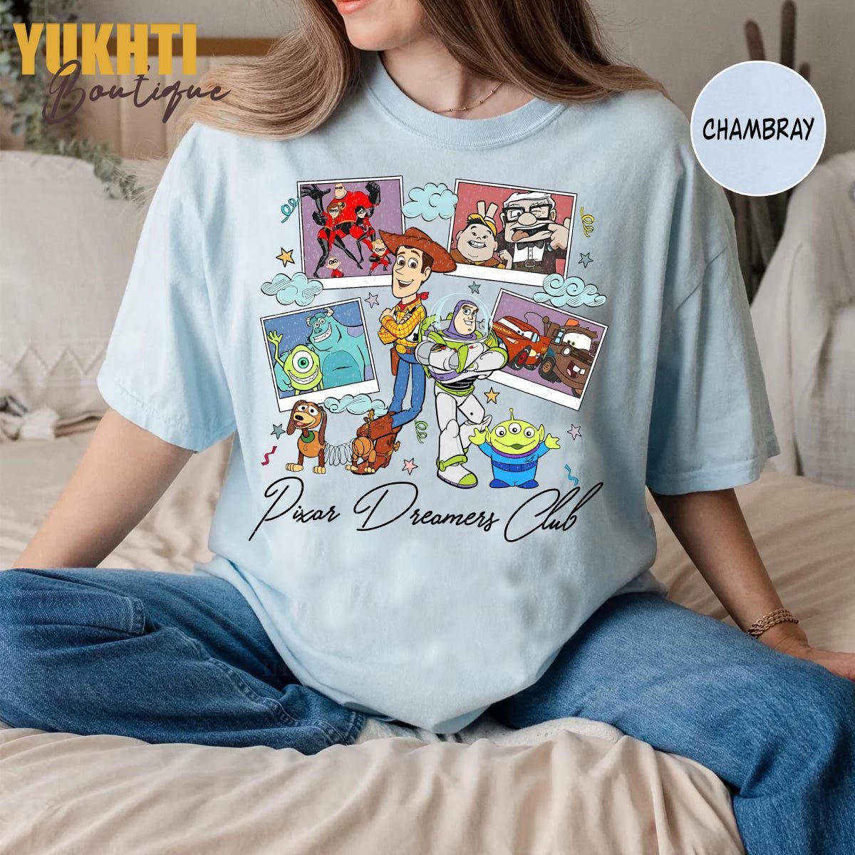 Pixar Dreamers Club Shirt Toy Story Pixar Characters Tee