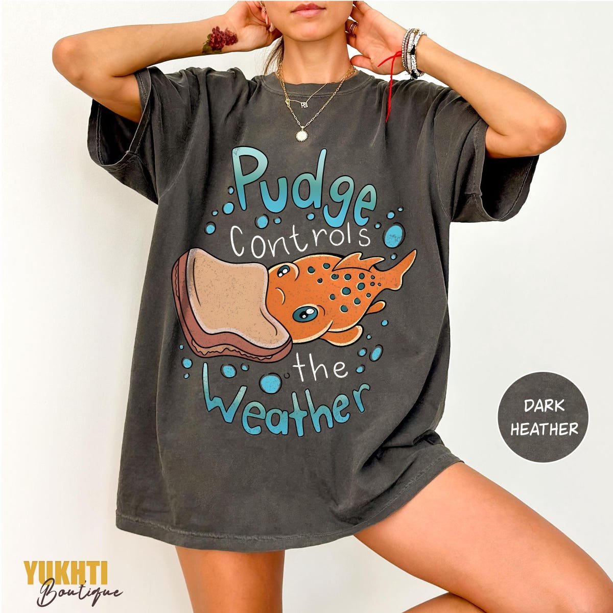 Pudge Controls Weather Shirt Lilo and Stitch Quote Tee Disney Gift