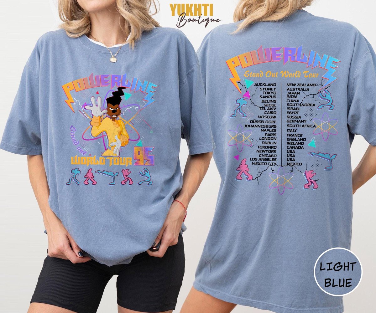 Retro 90s Powerline Shirt Vintage Disney Goofy Movie Tee