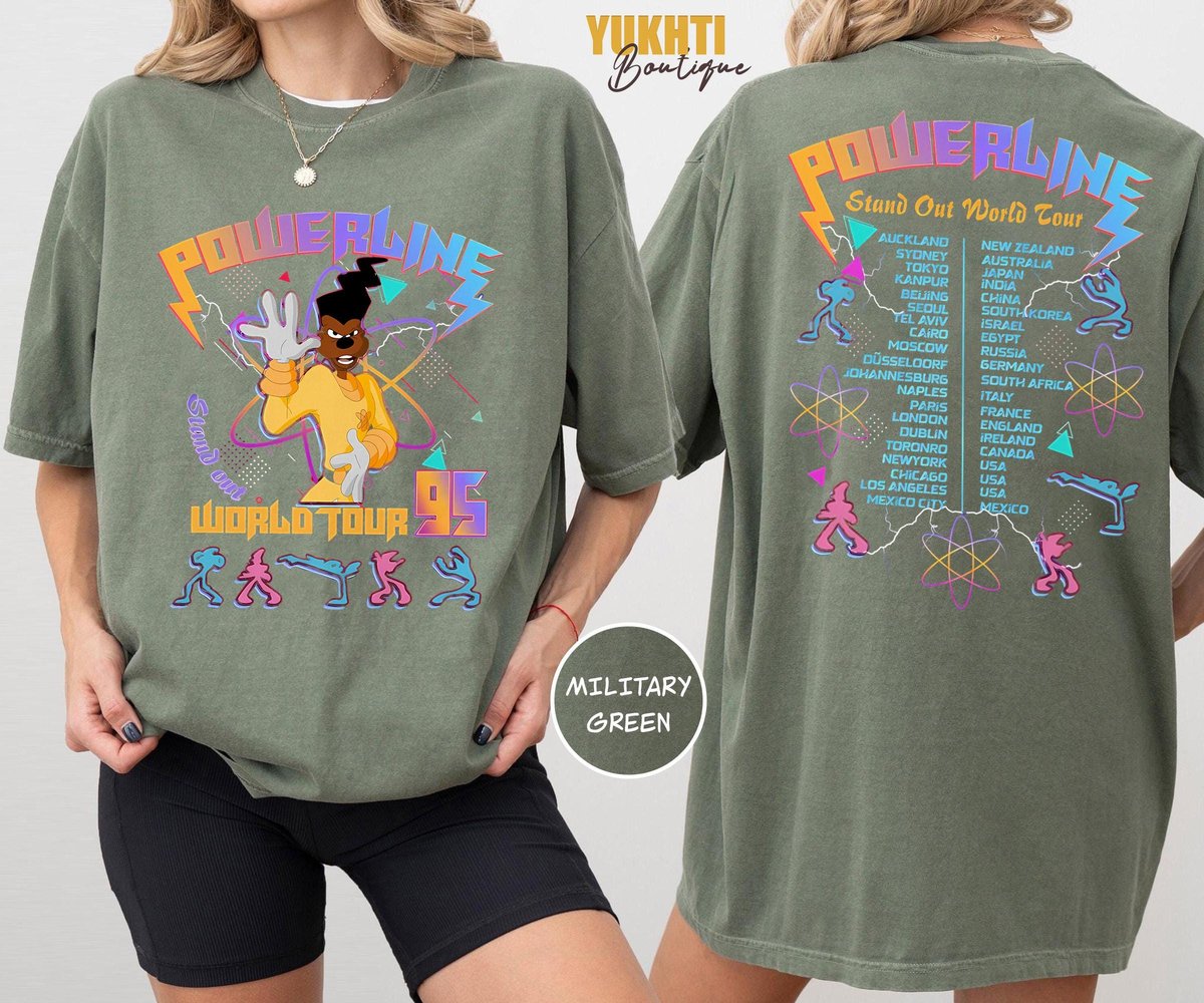 Retro 90s Powerline Shirt Vintage Disney Goofy Movie Tee