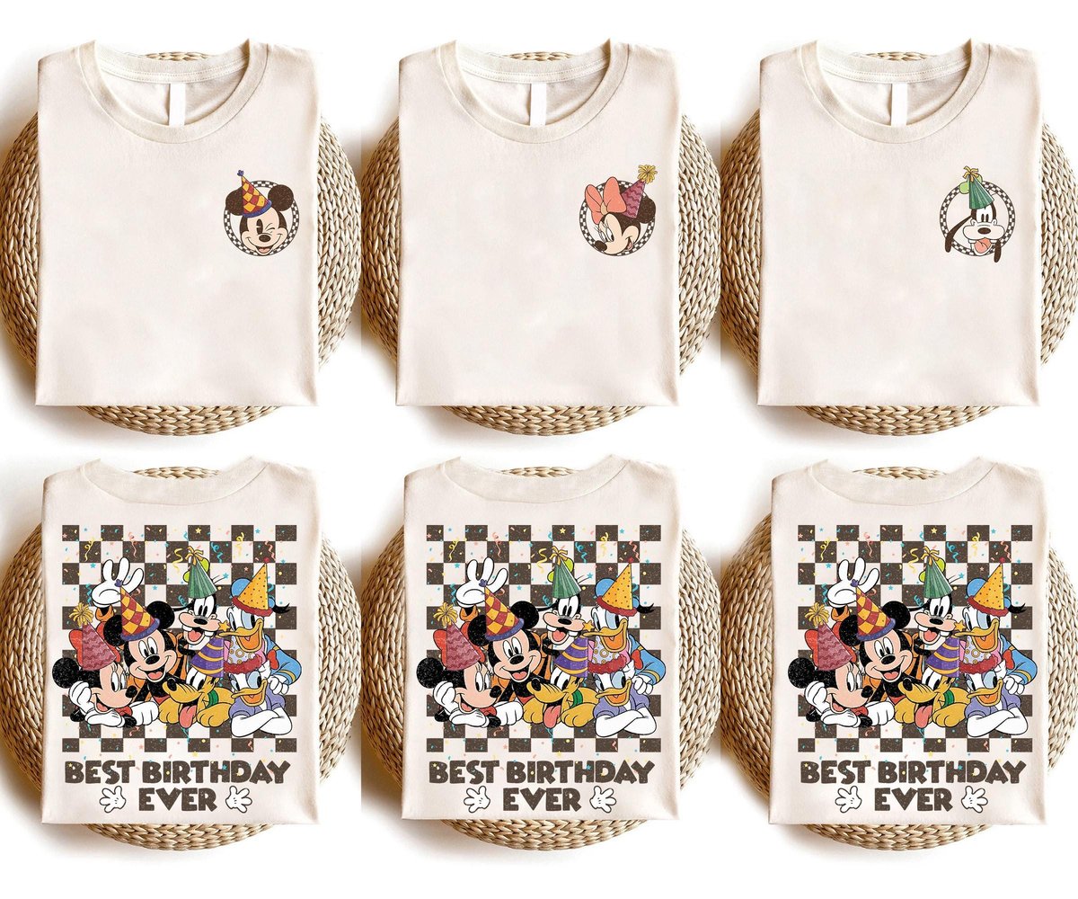 Retro Disney Birthday Shirt Mickey Friends Tee Disney Park Outfit