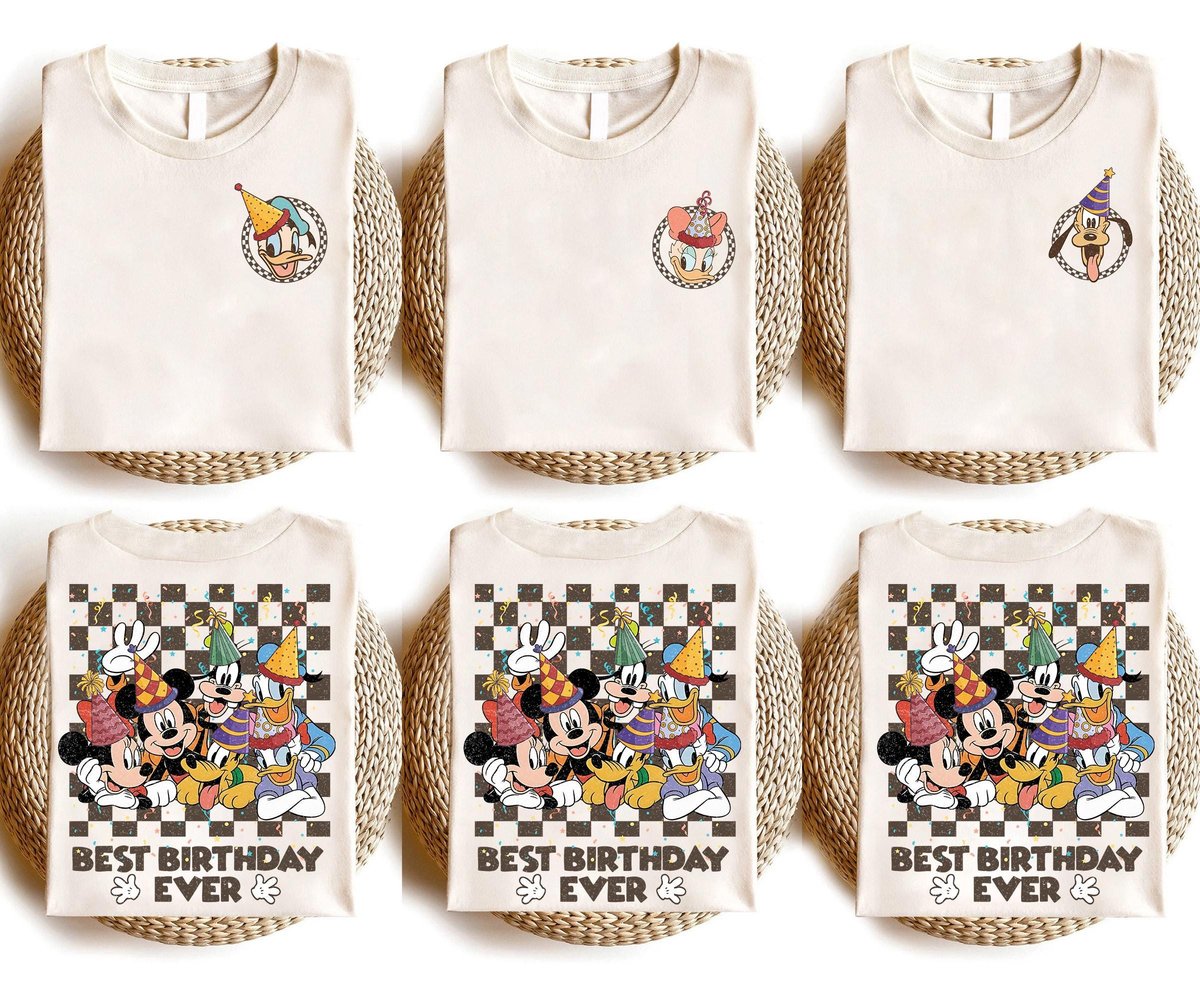 Retro Disney Birthday Shirt Mickey Friends Tee Disney Park Outfit