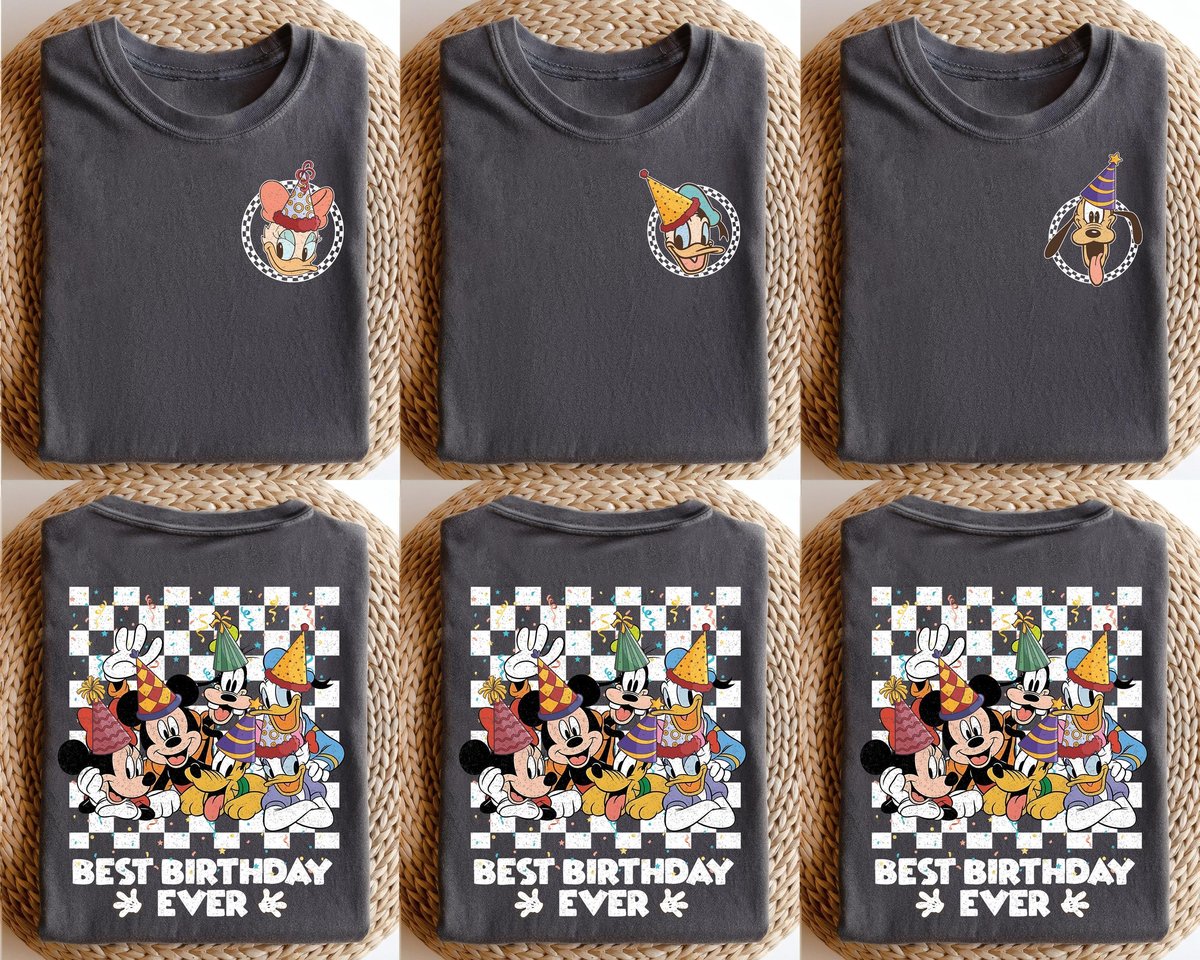 Retro Disney Birthday Shirt Mickey Friends Tee Disney Park Outfit