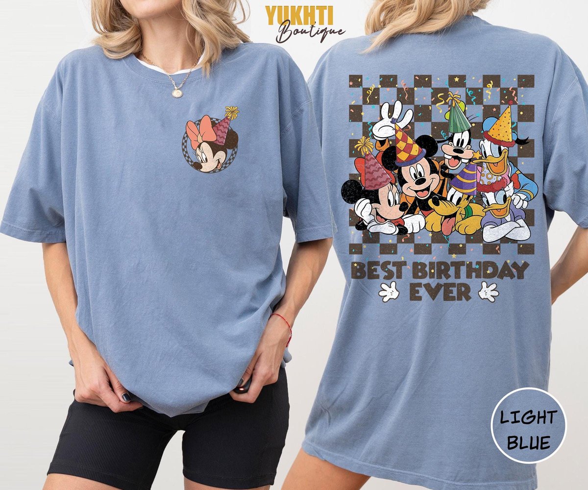 Retro Disney Birthday Shirt Mickey Friends Tee Disney Park Outfit