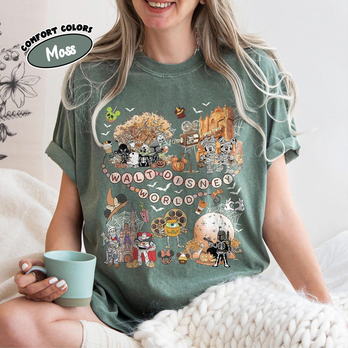 Retro Disney Halloween Shirt Mickey Friends Tower Terror 2025 Family Trip