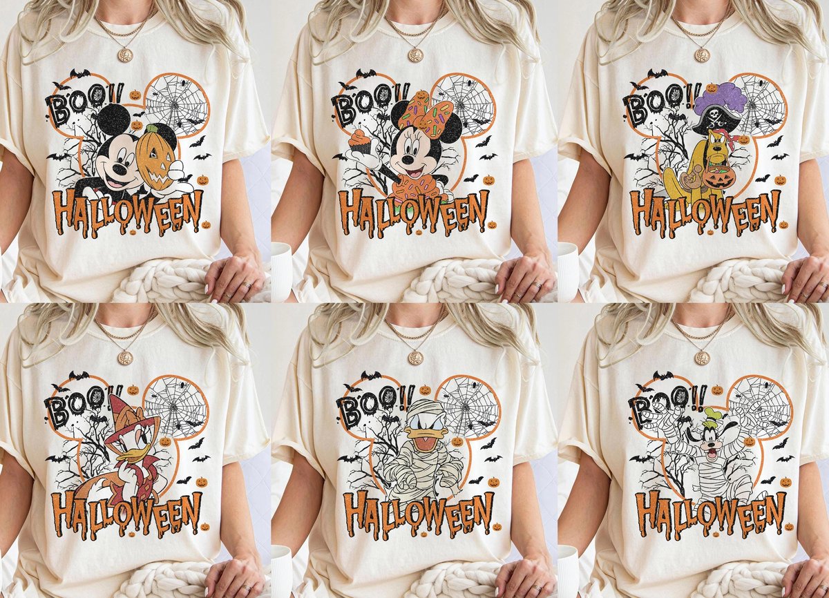 Retro Disney Halloween Shirt for Families - Personalized Spooky Tee