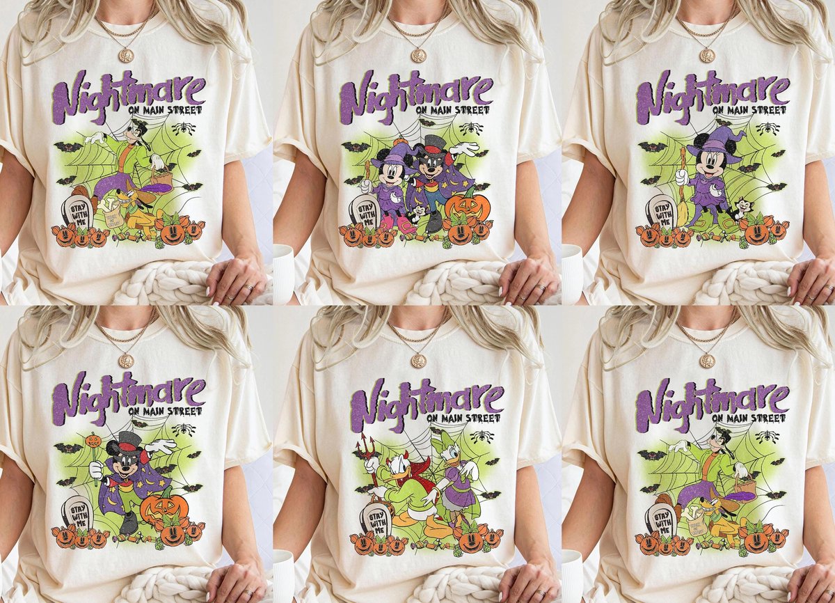 Retro Disney Halloween Shirts Mickey Friends Spooky Ghost Pumpkins Tee