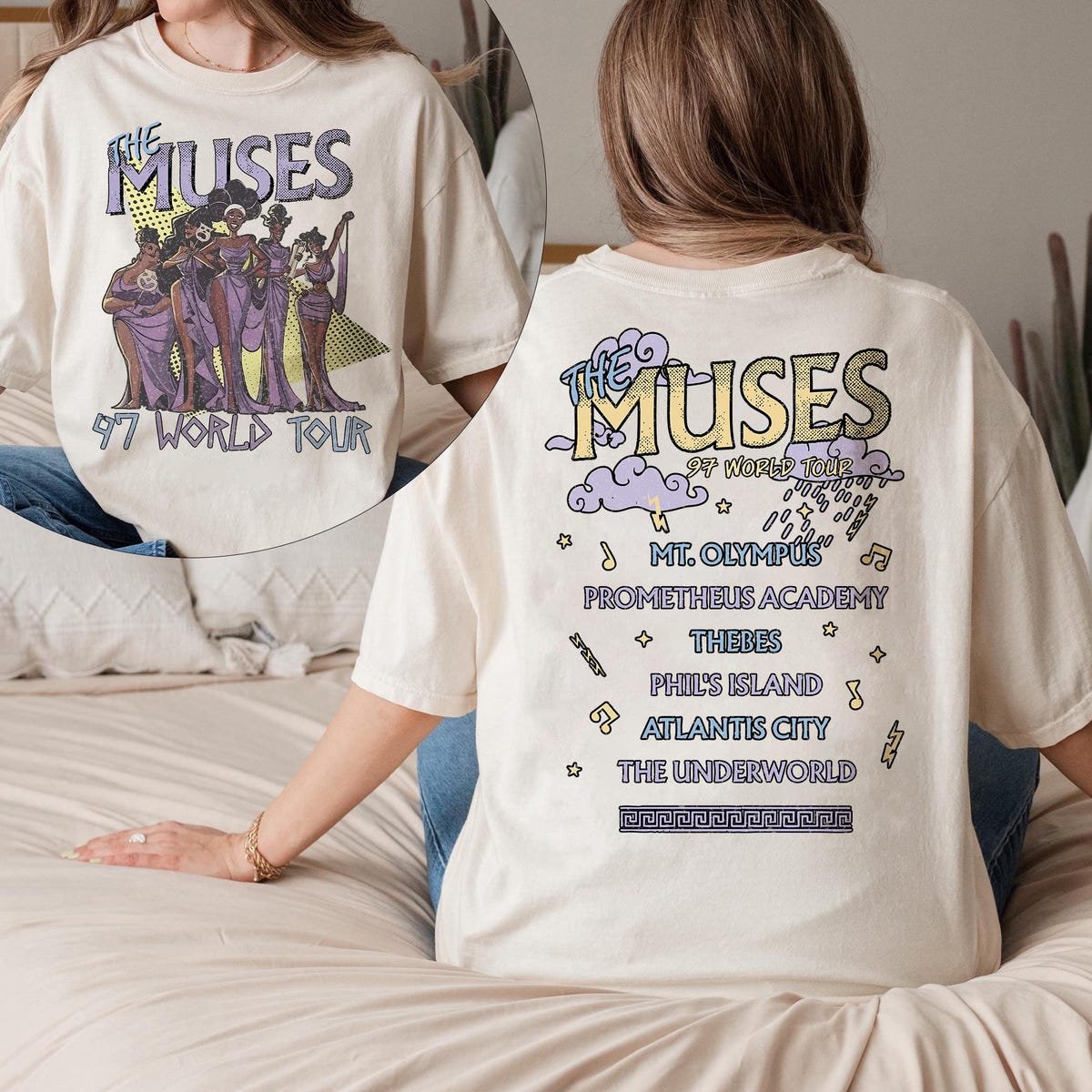 Retro Disney Hercules Muses Shirt - 97 World Tour Concert Tee