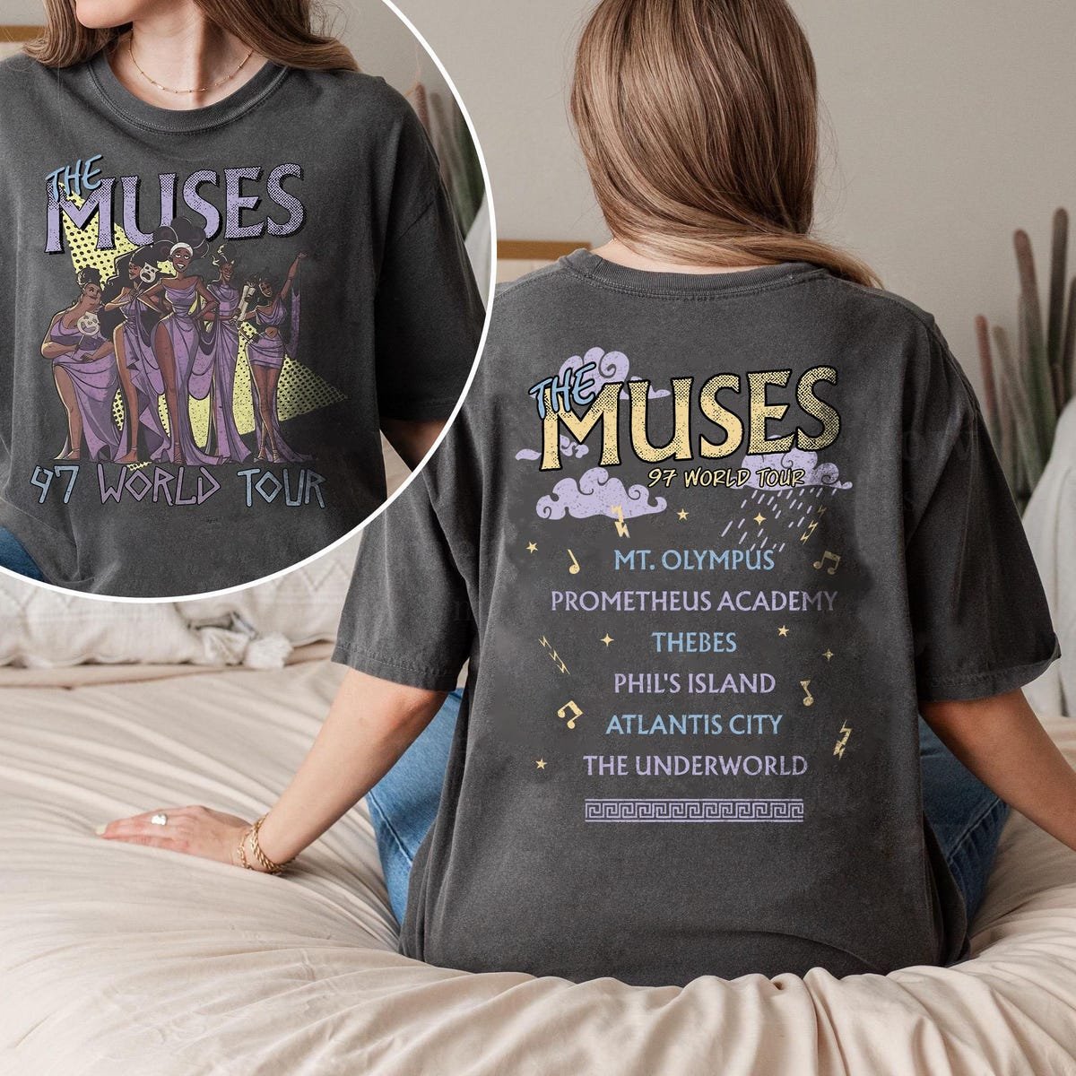 Retro Disney Hercules Muses Shirt - 97 World Tour Concert Tee