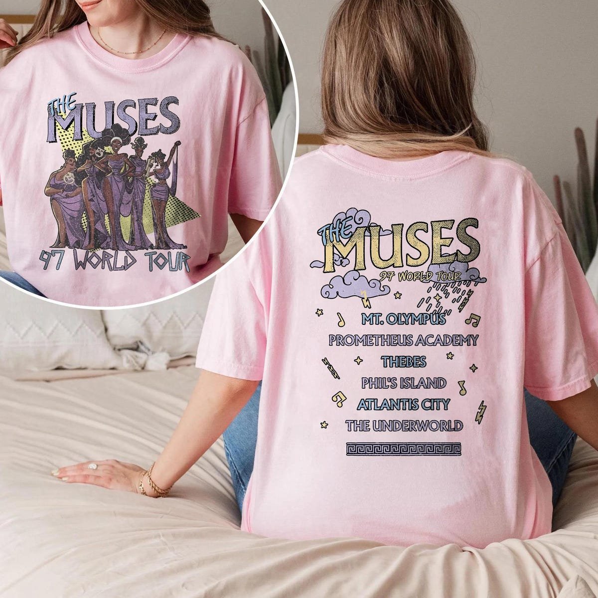 Retro Disney Hercules Muses Shirt - 97 World Tour Concert Tee