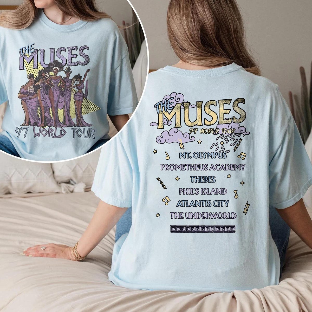 Retro Disney Hercules Muses Shirt - 97 World Tour Concert Tee