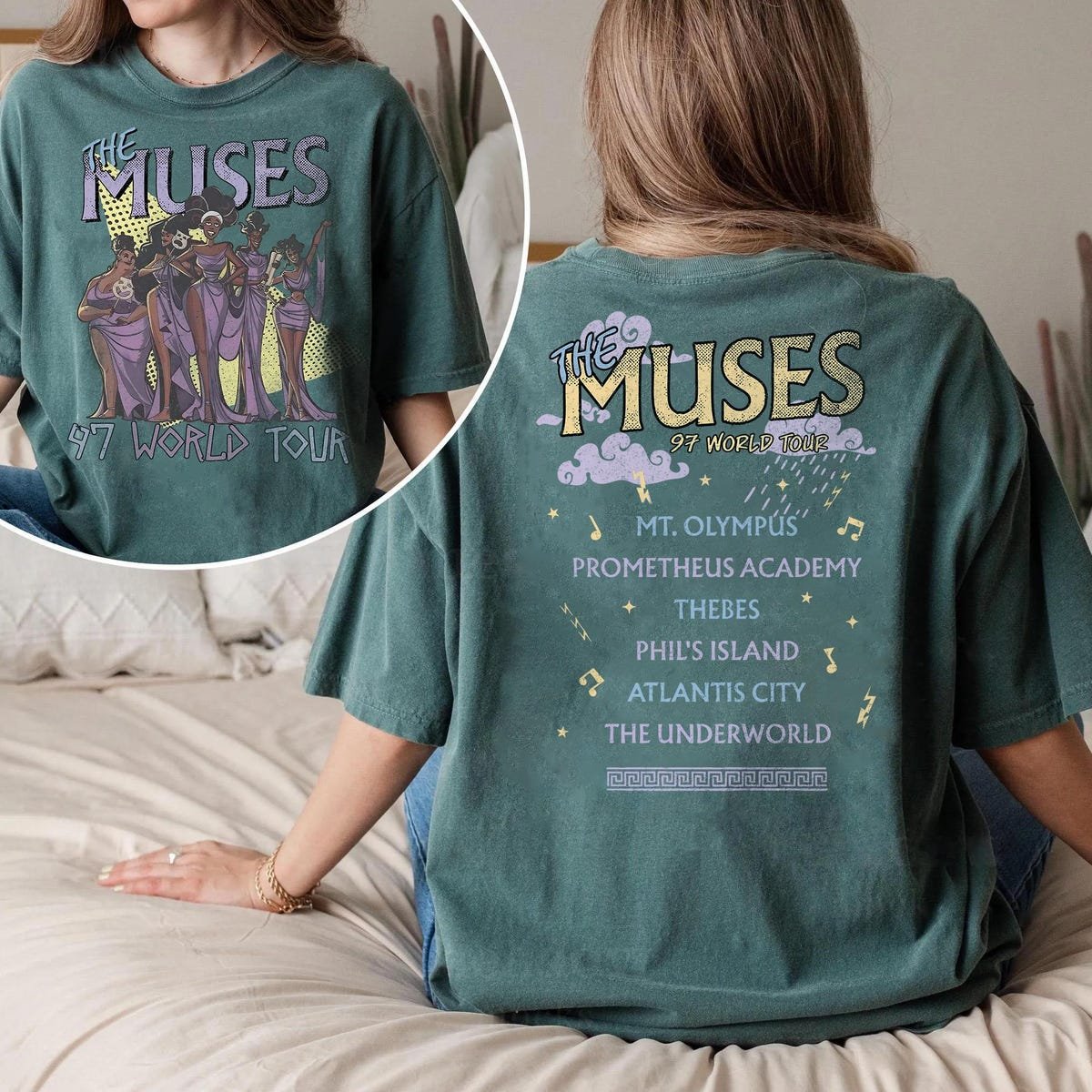 Retro Disney Hercules Muses Shirt - 97 World Tour Concert Tee