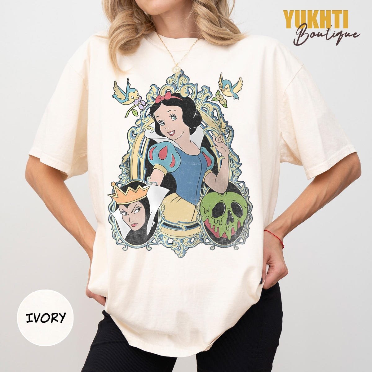 Retro Disney Snow White Evil Queen Poison Apple Graphic Tee