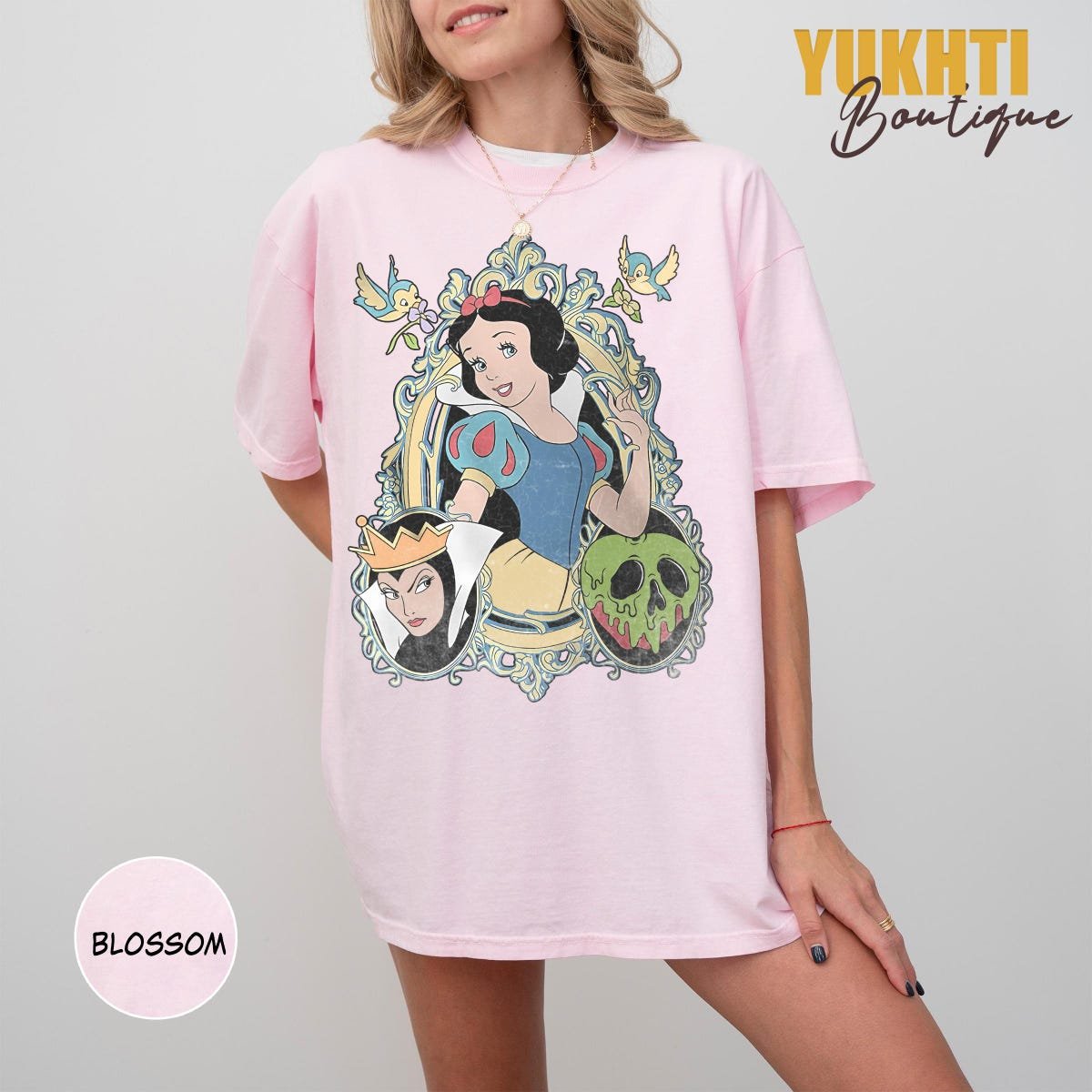 Retro Disney Snow White Evil Queen Poison Apple Graphic Tee