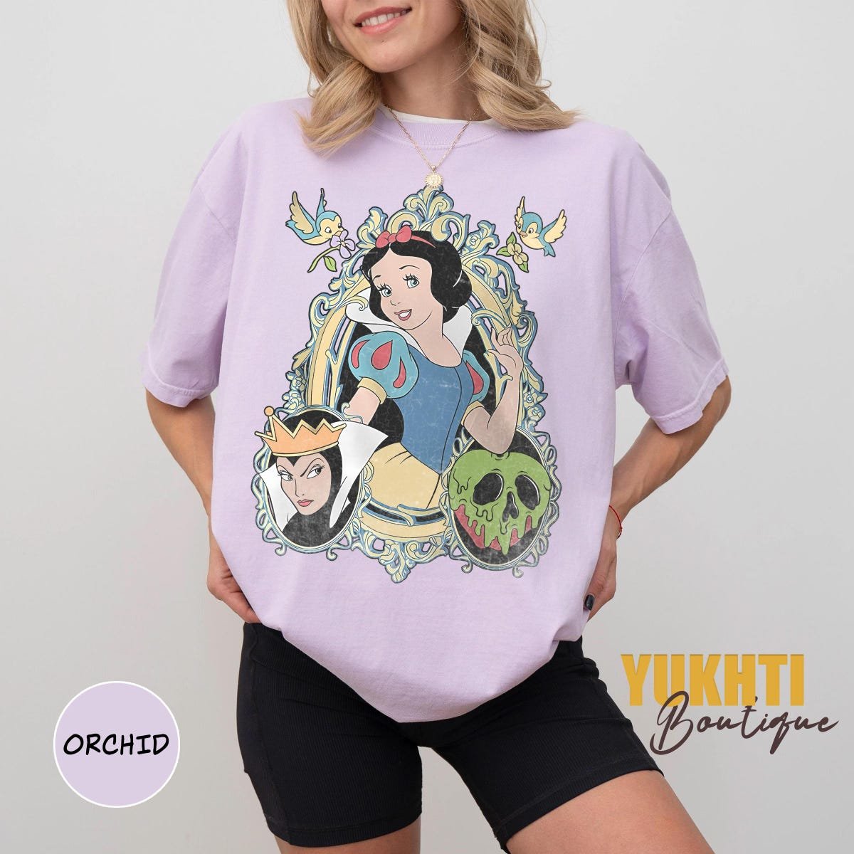 Retro Disney Snow White Evil Queen Poison Apple Graphic Tee