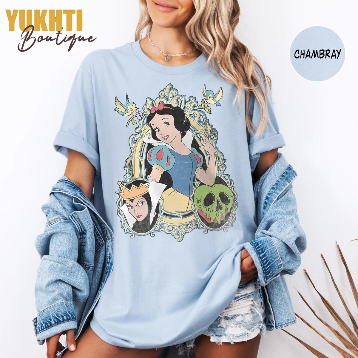 Retro Disney Snow White Evil Queen Poison Apple Graphic Tee