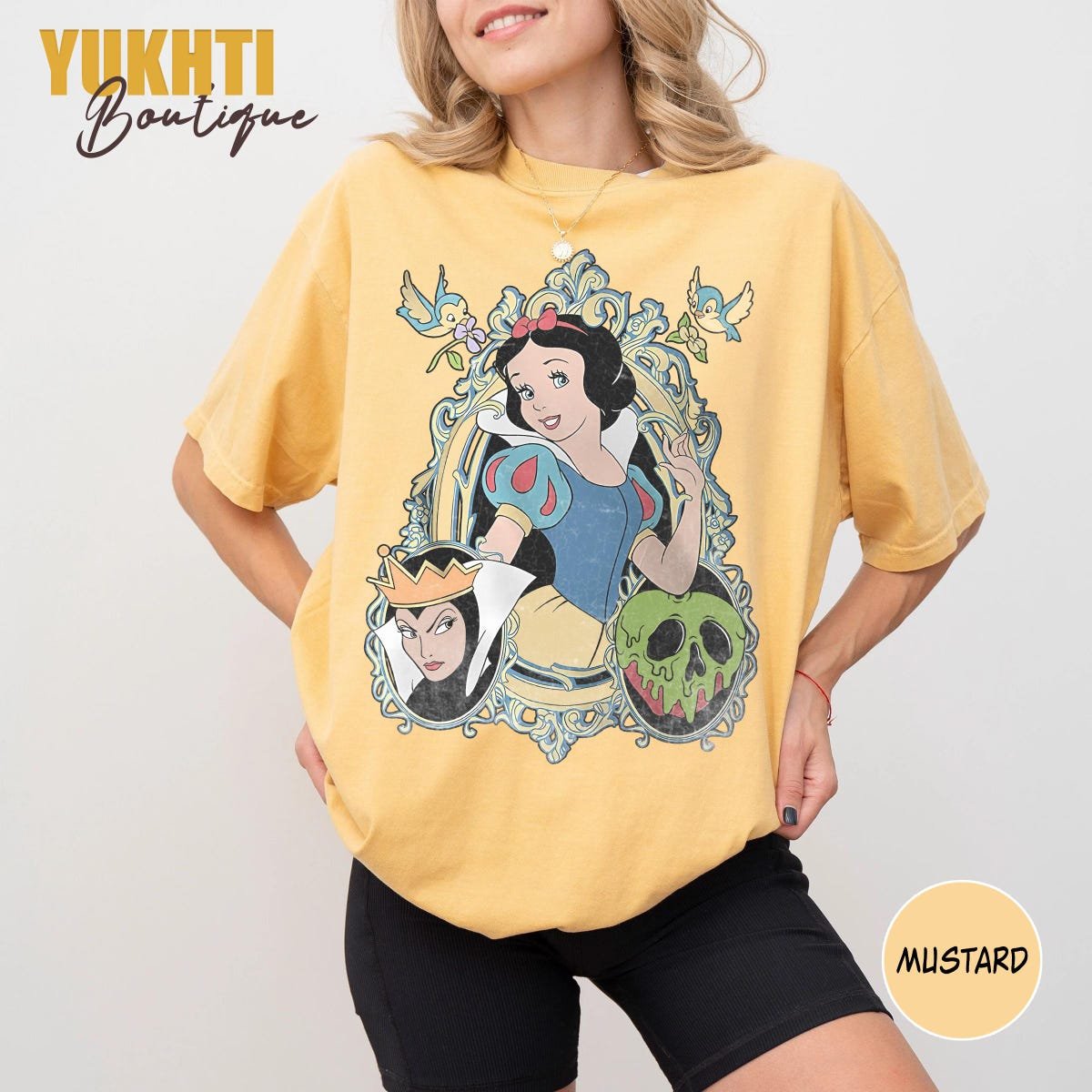 Retro Disney Snow White Evil Queen Poison Apple Graphic Tee