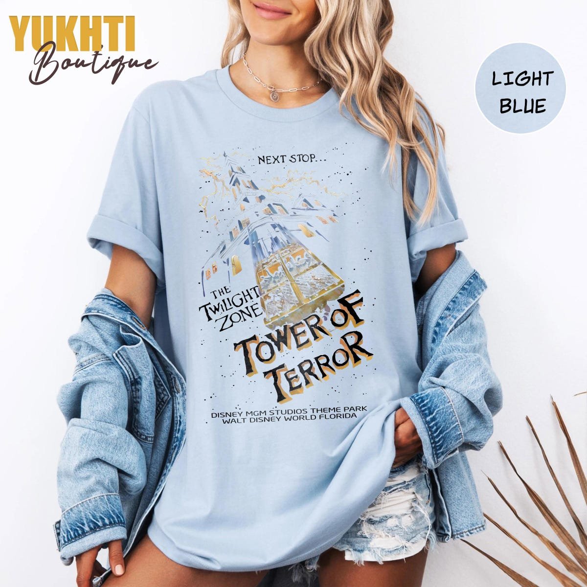 Retro Disney Tower Of Terror Shirt Twilight Zone Family Vacation Tee