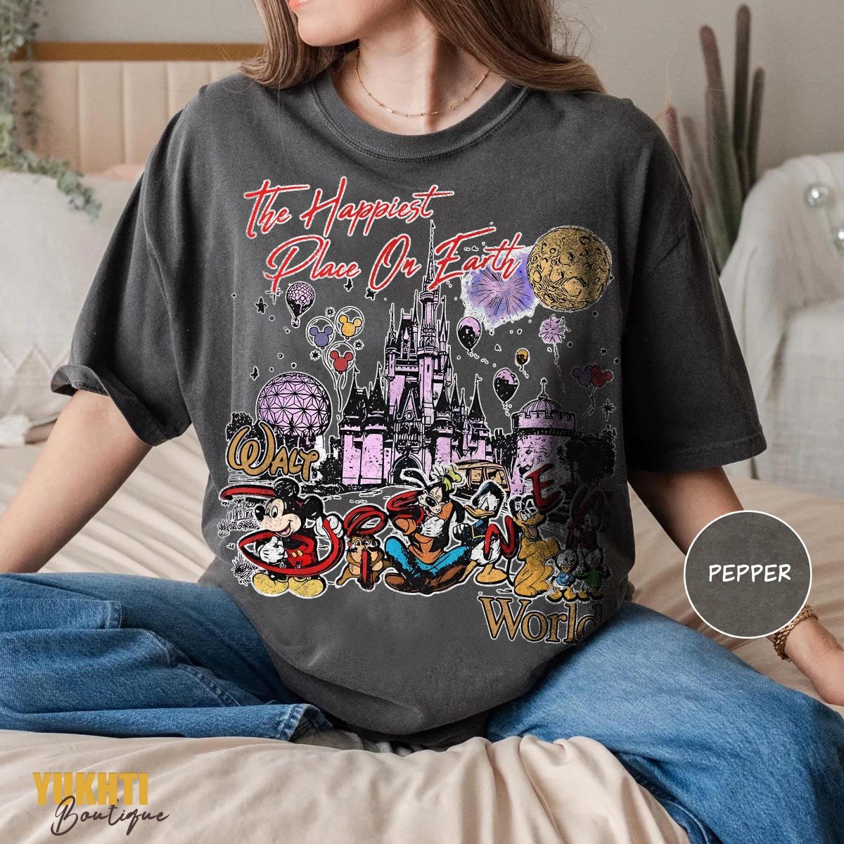Retro Disney World 1971 Shirt Mickey Friends Magic Castle Tee