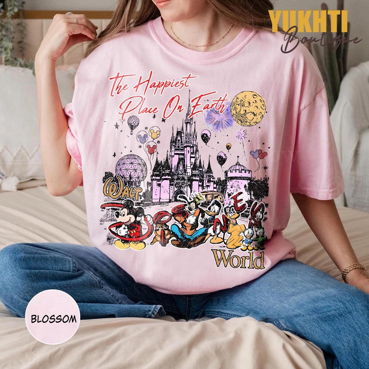 Retro Disney World 1971 Shirt Mickey Friends Magic Castle Tee