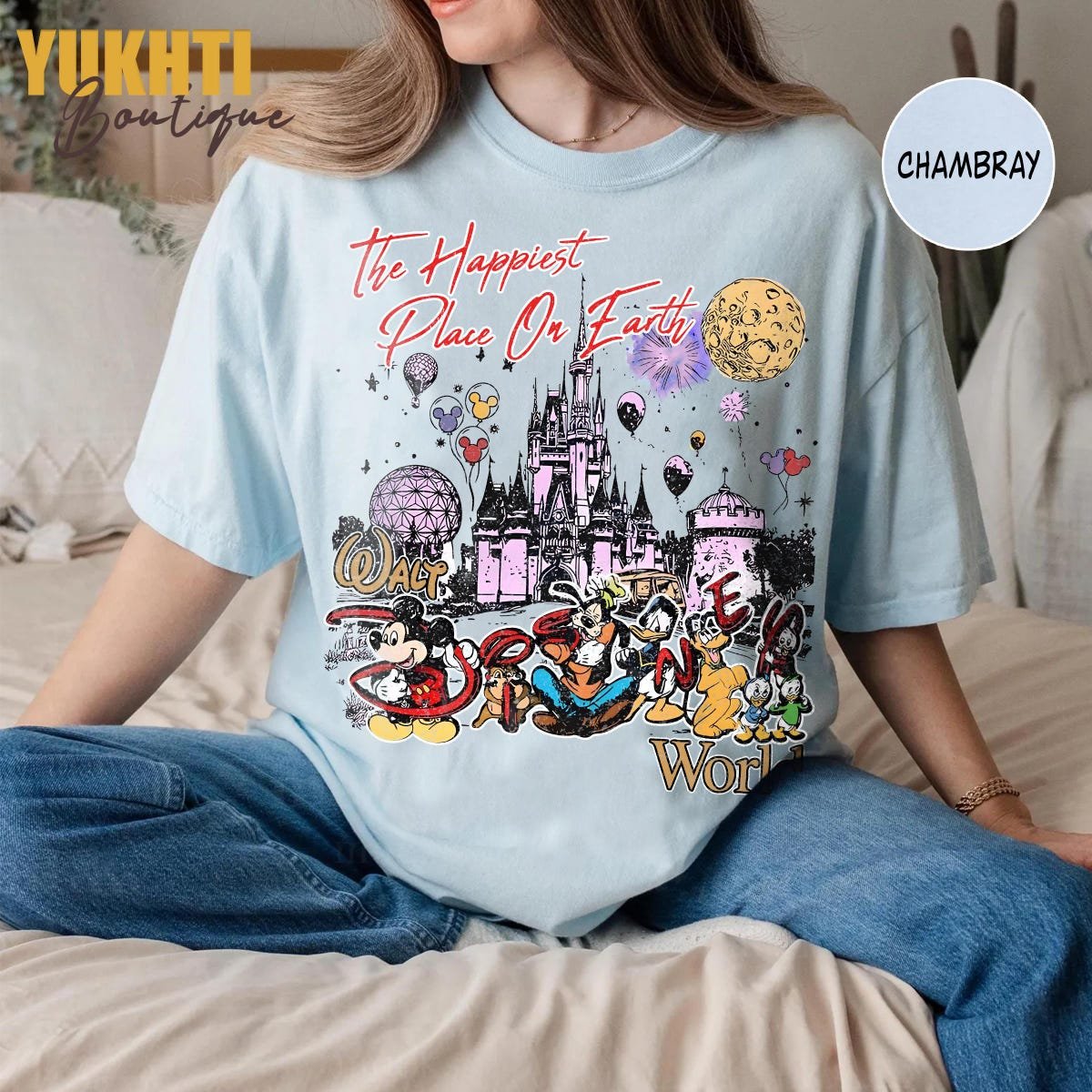 Retro Disney World 1971 Shirt Mickey Friends Magic Castle Tee