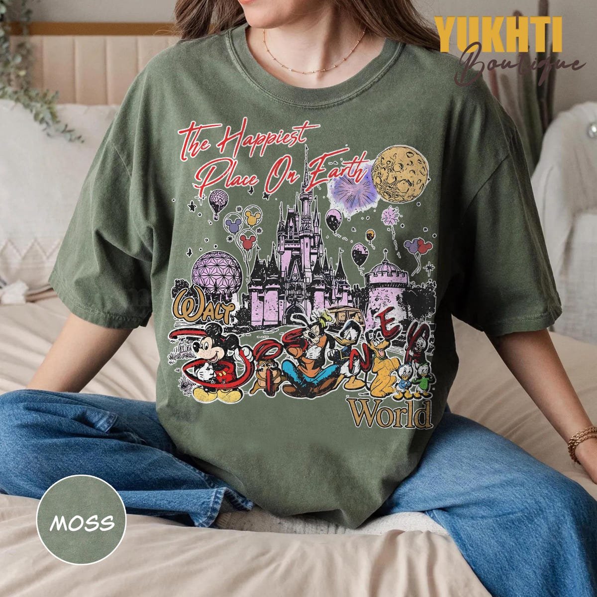 Retro Disney World 1971 Shirt Mickey Friends Magic Castle Tee