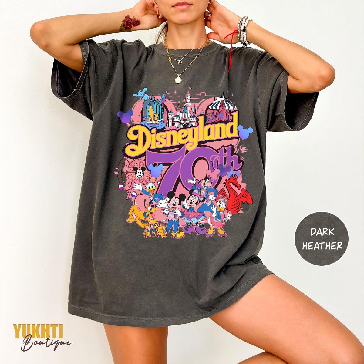Retro Disneyland 70th Anniversary Shirt 1955-2025 Celebration Tee