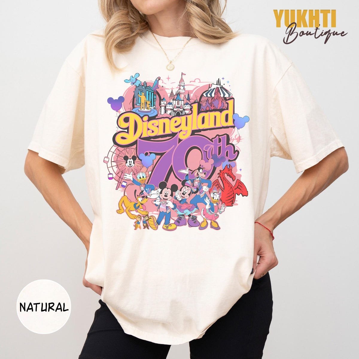 Retro Disneyland 70th Anniversary Shirt 1955-2025 Celebration Tee