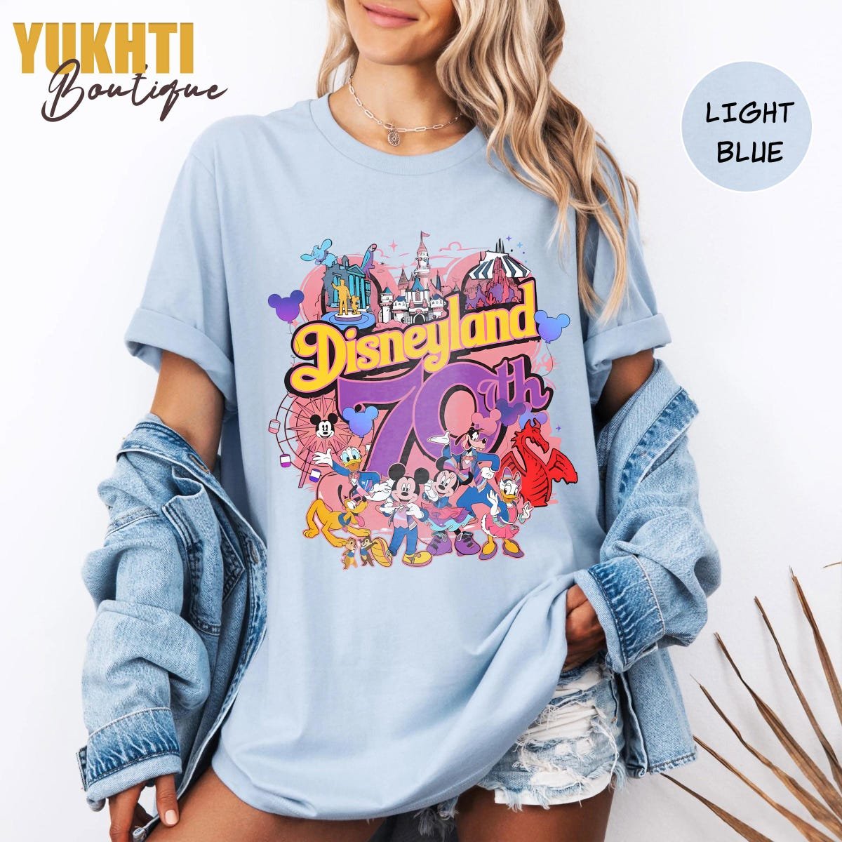 Retro Disneyland 70th Anniversary Shirt 1955-2025 Celebration Tee