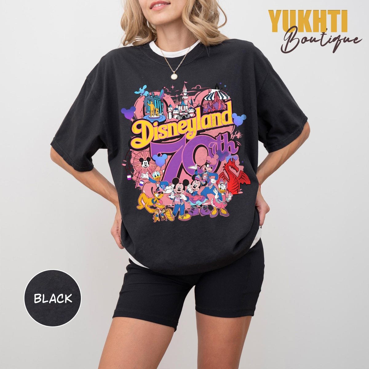 Retro Disneyland 70th Anniversary Shirt 1955-2025 Celebration Tee