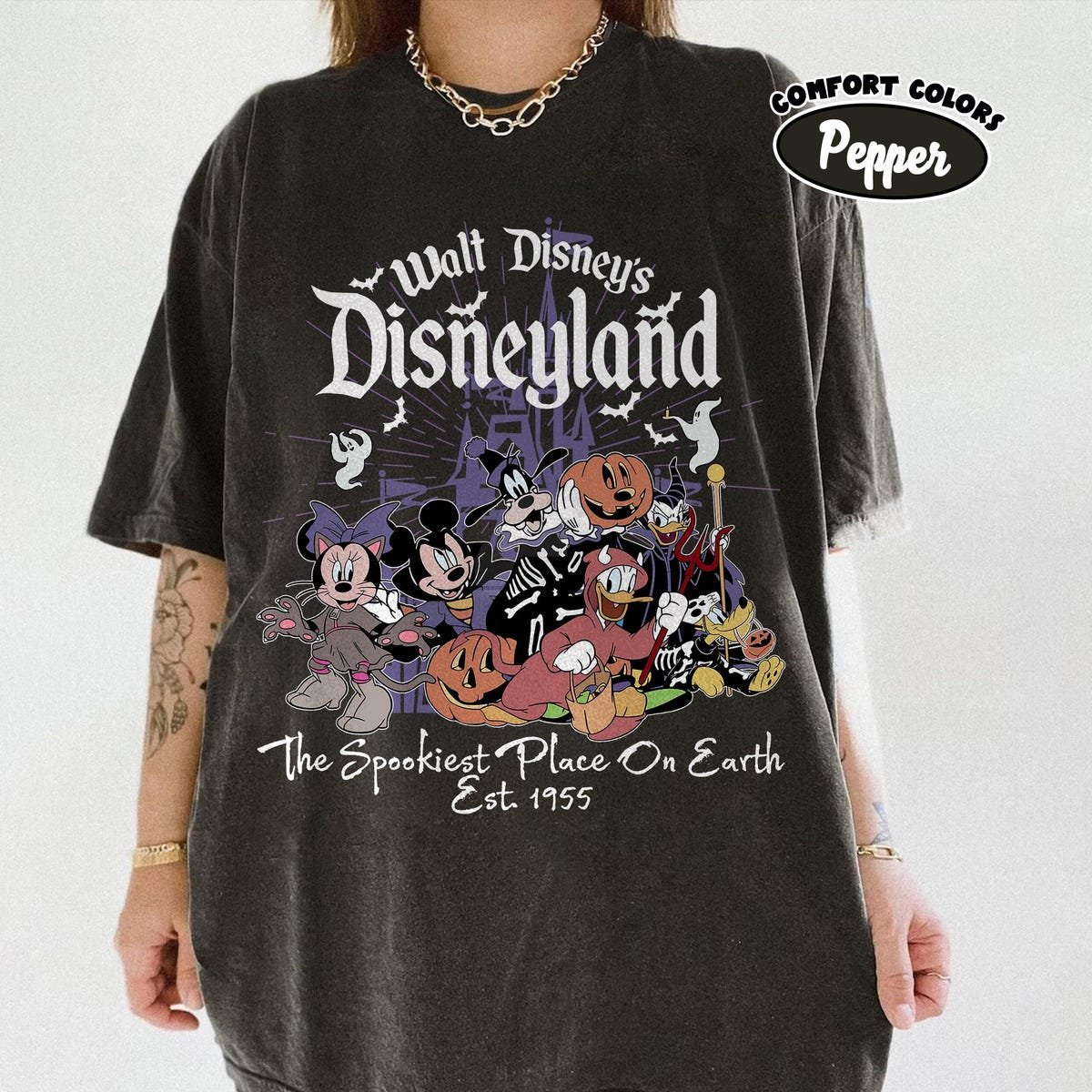 Retro Disneyland Halloween Shirt 1955 Spooky Mickey Friends Tee