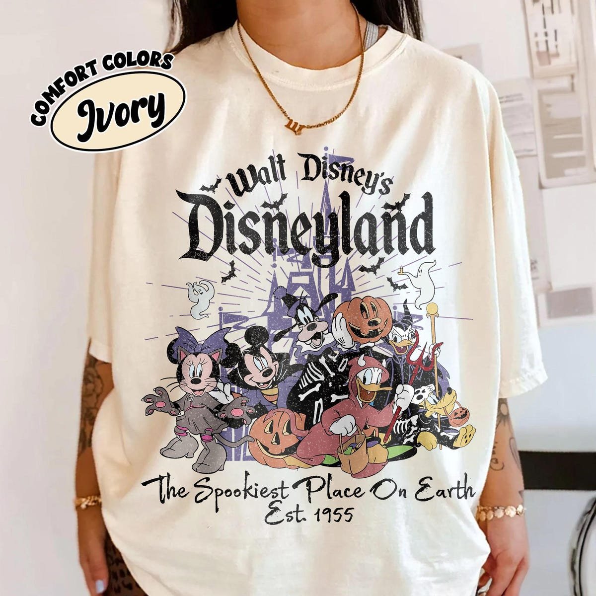 Retro Disneyland Halloween Shirt 1955 Spooky Mickey Friends Tee