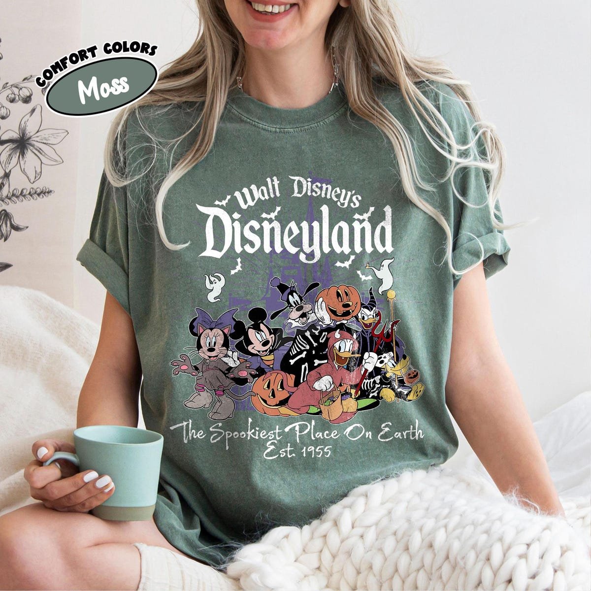 Retro Disneyland Halloween Shirt 1955 Spooky Mickey Friends Tee
