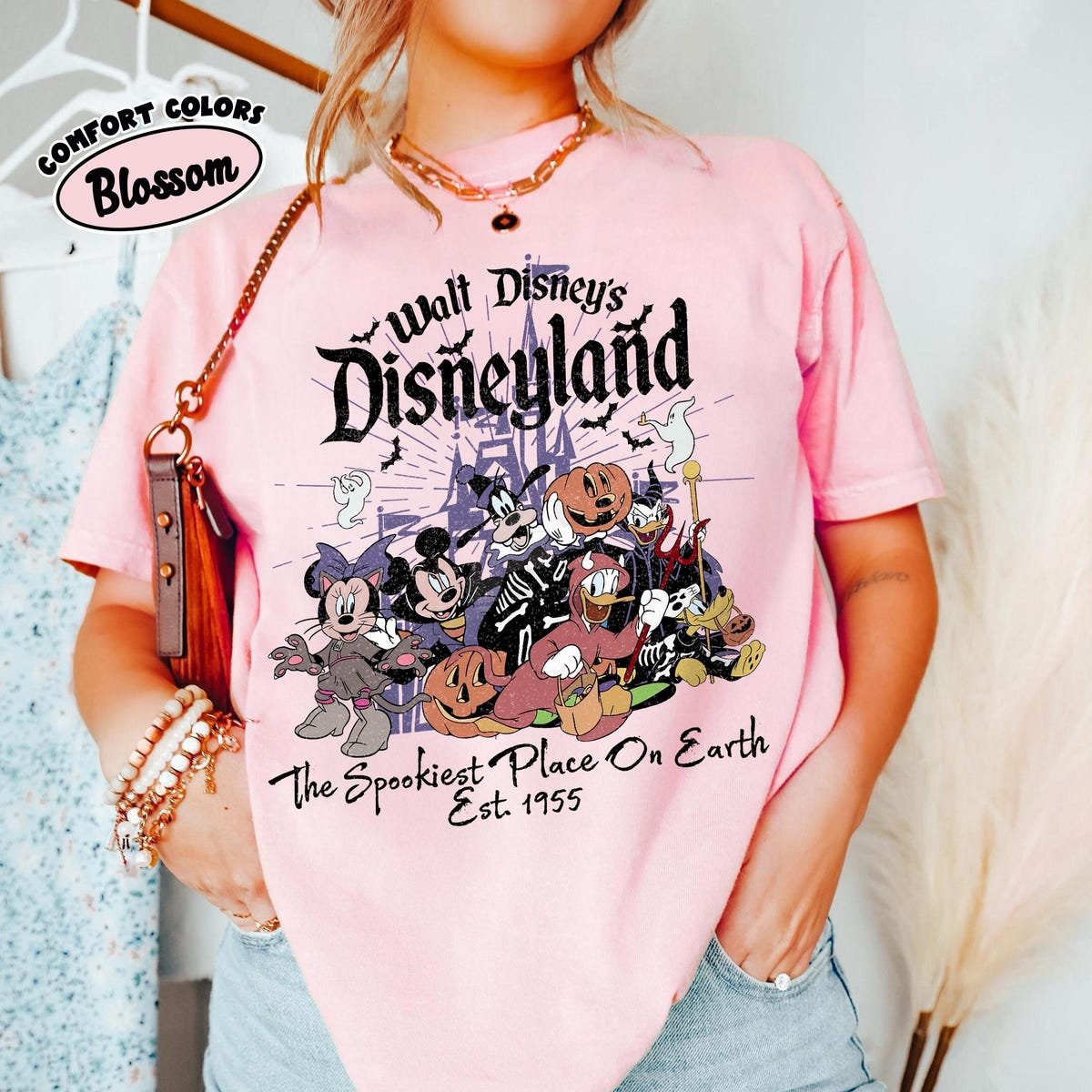 Retro Disneyland Halloween Shirt 1955 Spooky Mickey Friends Tee