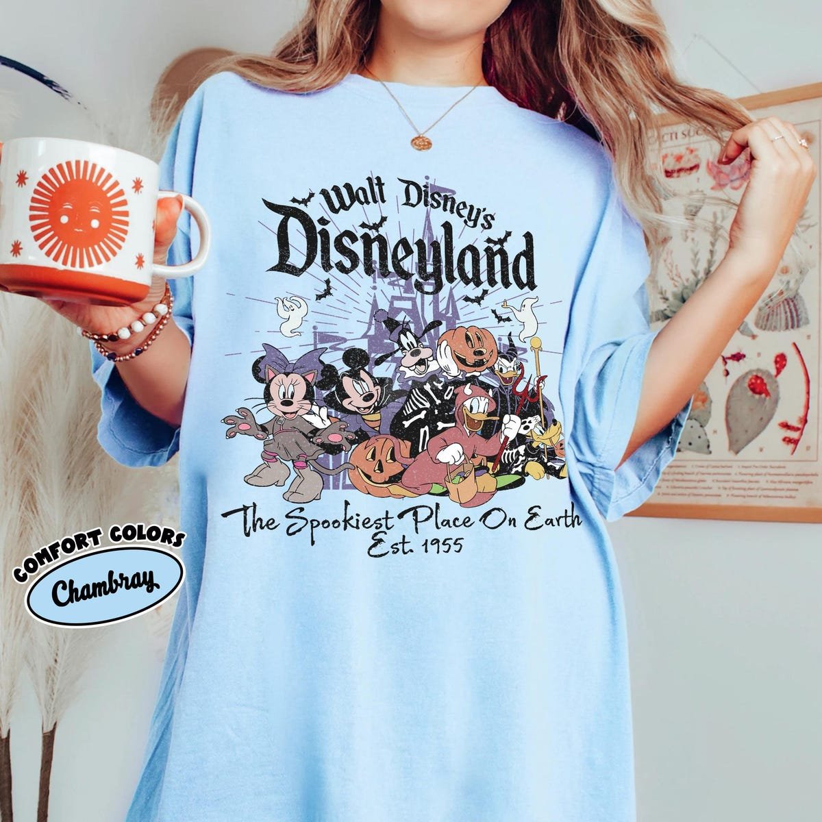 Retro Disneyland Halloween Shirt 1955 Spooky Mickey Friends Tee
